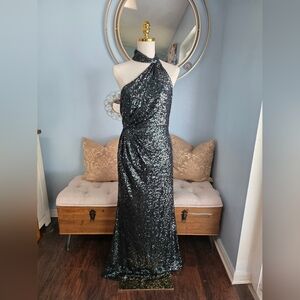 Badgley Mischka Sequin Evening Dress